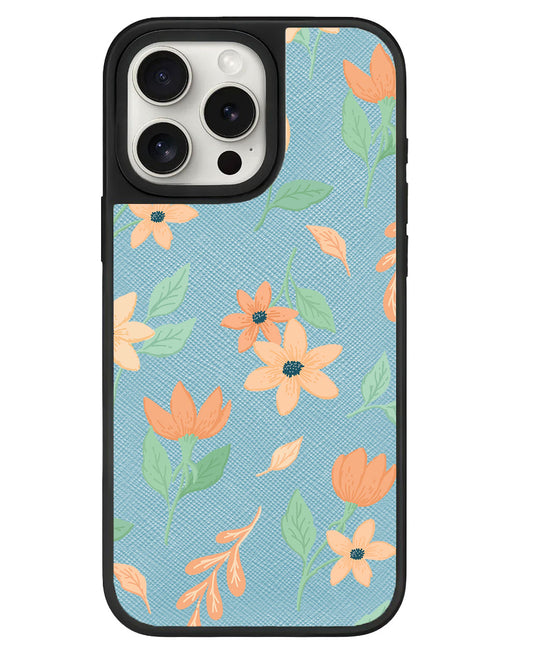 iPhone Leather Grip Case - Birth Flower 4.0