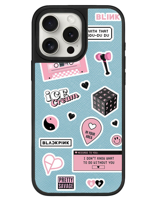 iPhone Leather Grip Case - Blackpink Sticker Pack