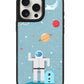 iPhone Leather Grip Case - Blue Alien