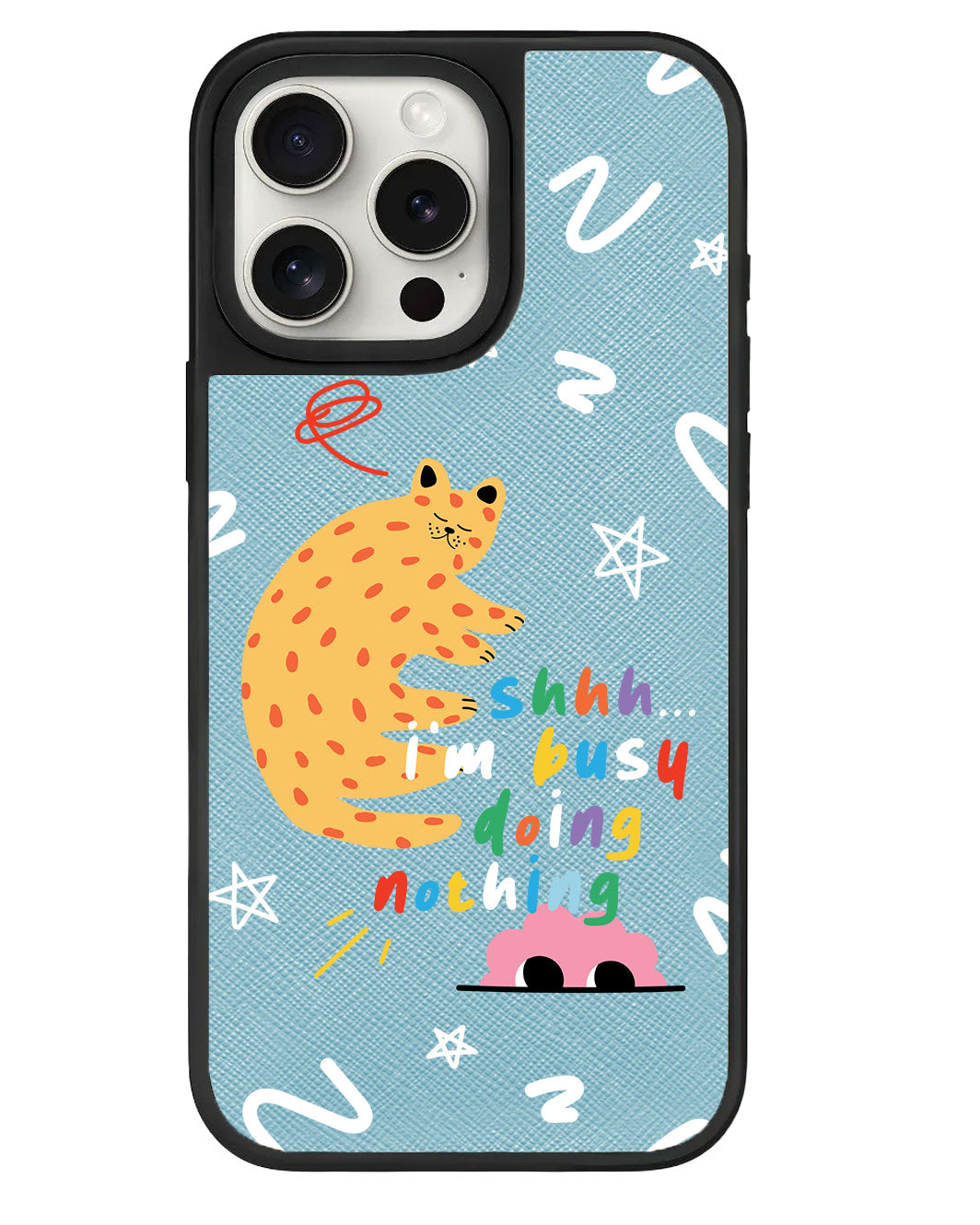 iPhone Leather Grip - Busy Doing Nothing