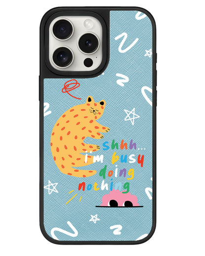 iPhone Leather Grip - Busy Doing Nothing