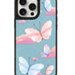 iPhone Leather Grip Case - Butterfly & Clouds