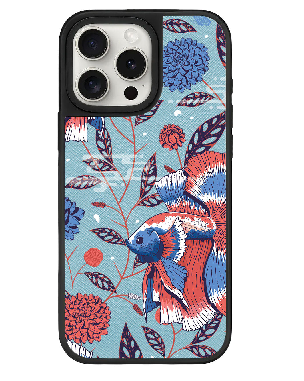 iPhone Leather Grip - Fish & Floral 2.0