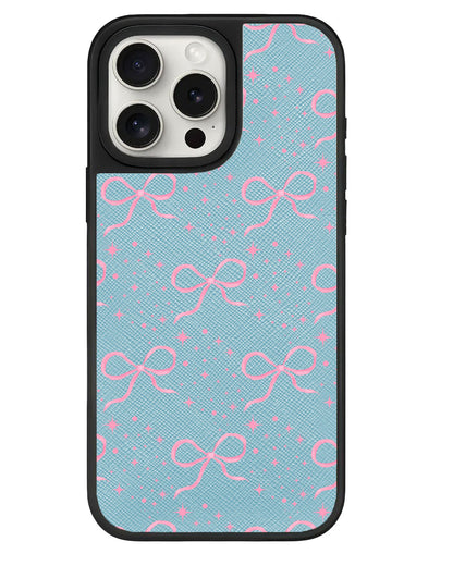 iPhone Leather Grip - Coquette Glittery Bow