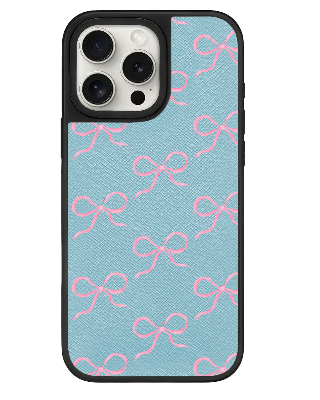 iPhone Leather Grip - Coquette Pink Bow