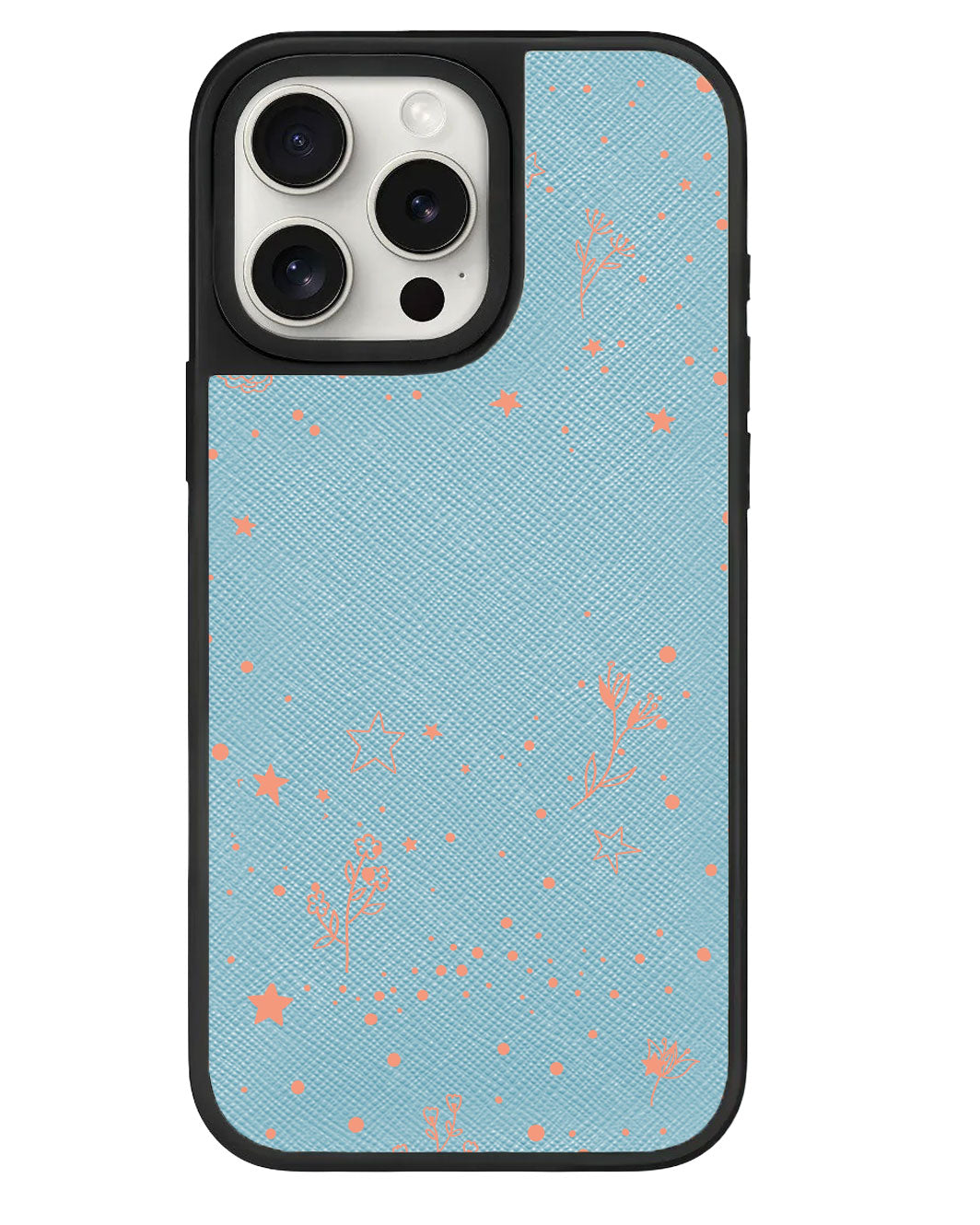iPhone Leather Grip - Coral Constellation