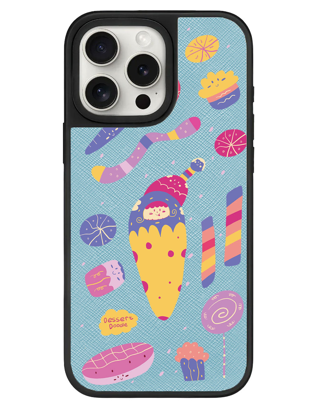 iPhone Leather Grip - Dessert Doodle