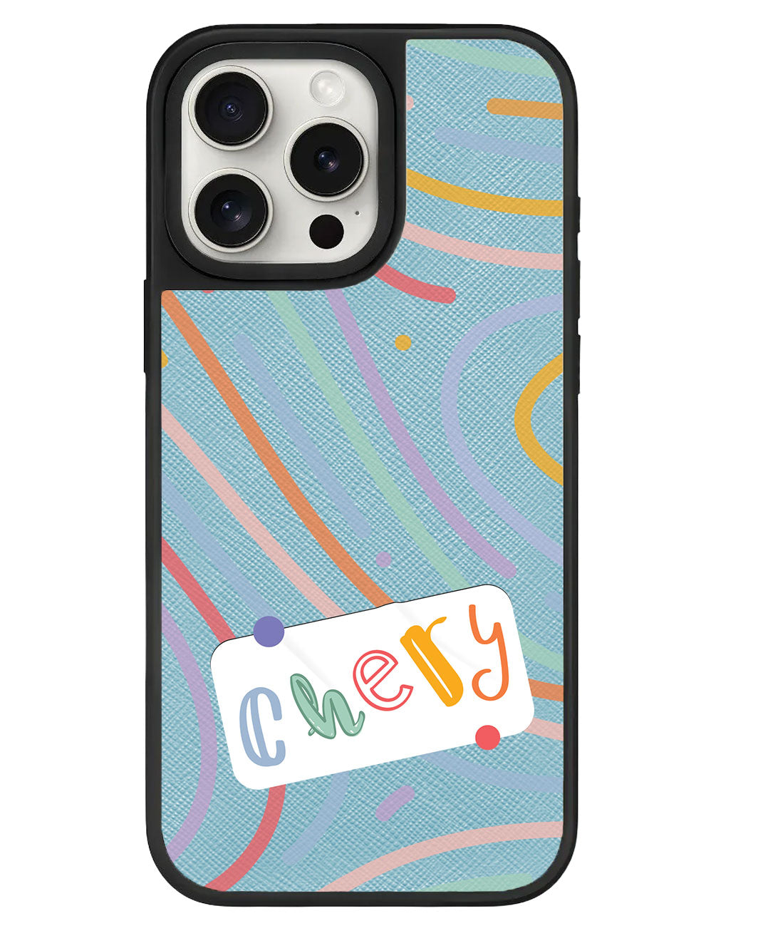 iPhone Leather Grip - Doodle Monogram 2.0