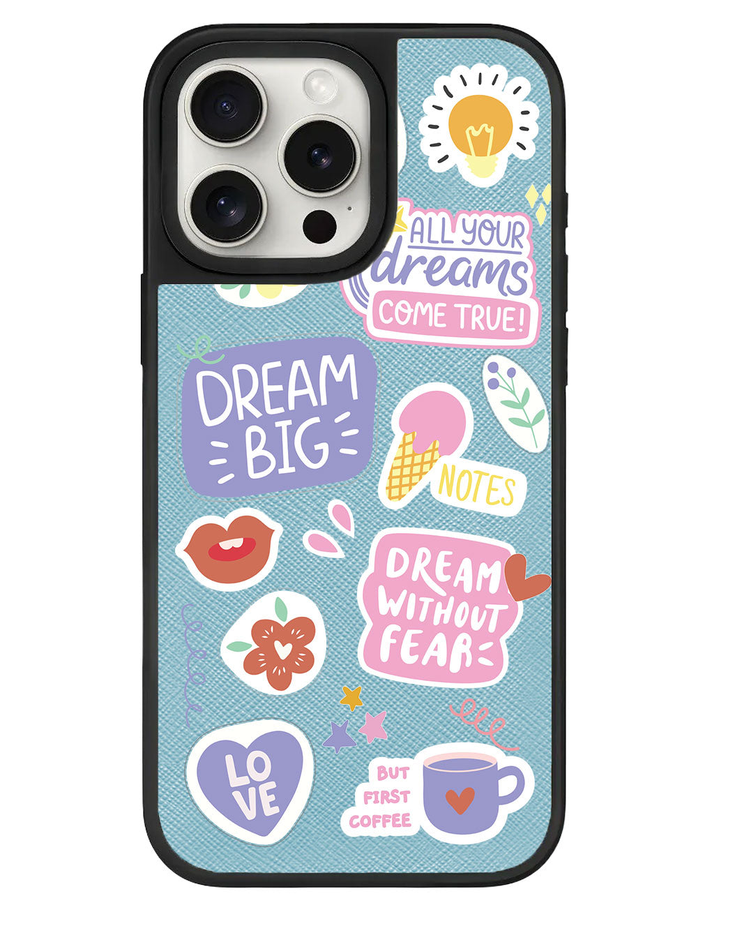 iPhone Leather Grip Case - Dream Sticker Pack