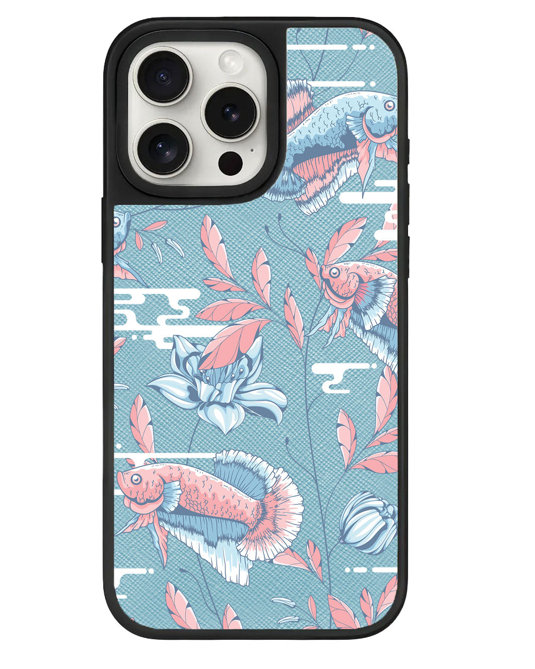 iPhone Leather Grip - Fish & Floral 3.0