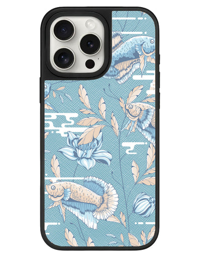 iPhone Leather Grip - Fish & Floral 4.0