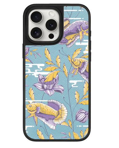 iPhone Leather Grip - Fish & Floral 5.0