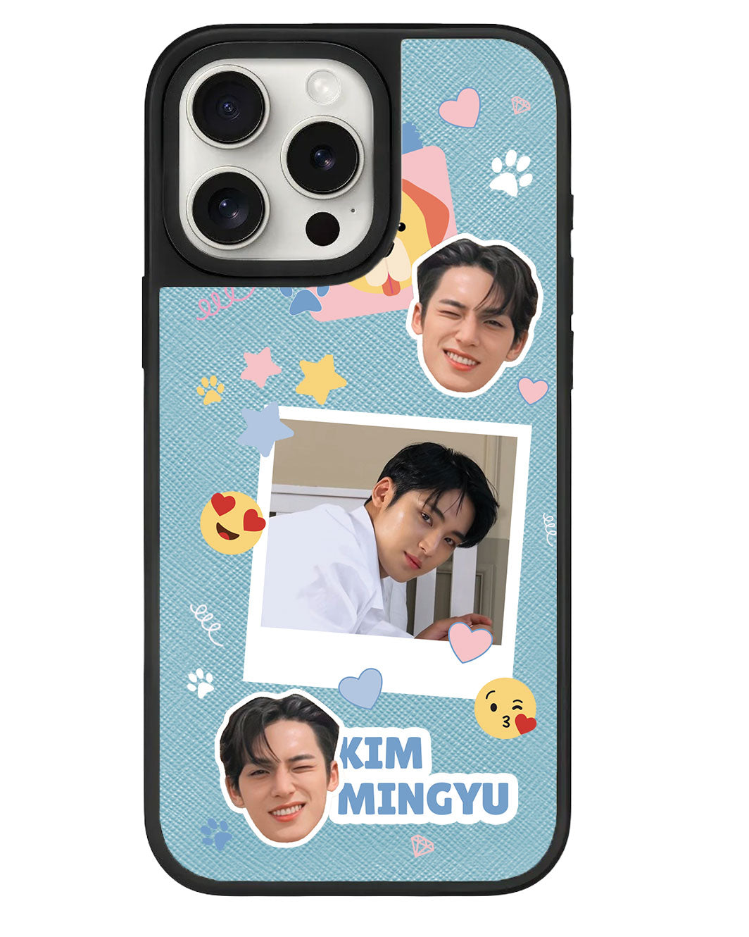 iPhone Leather Grip - Face Grid Polaroid