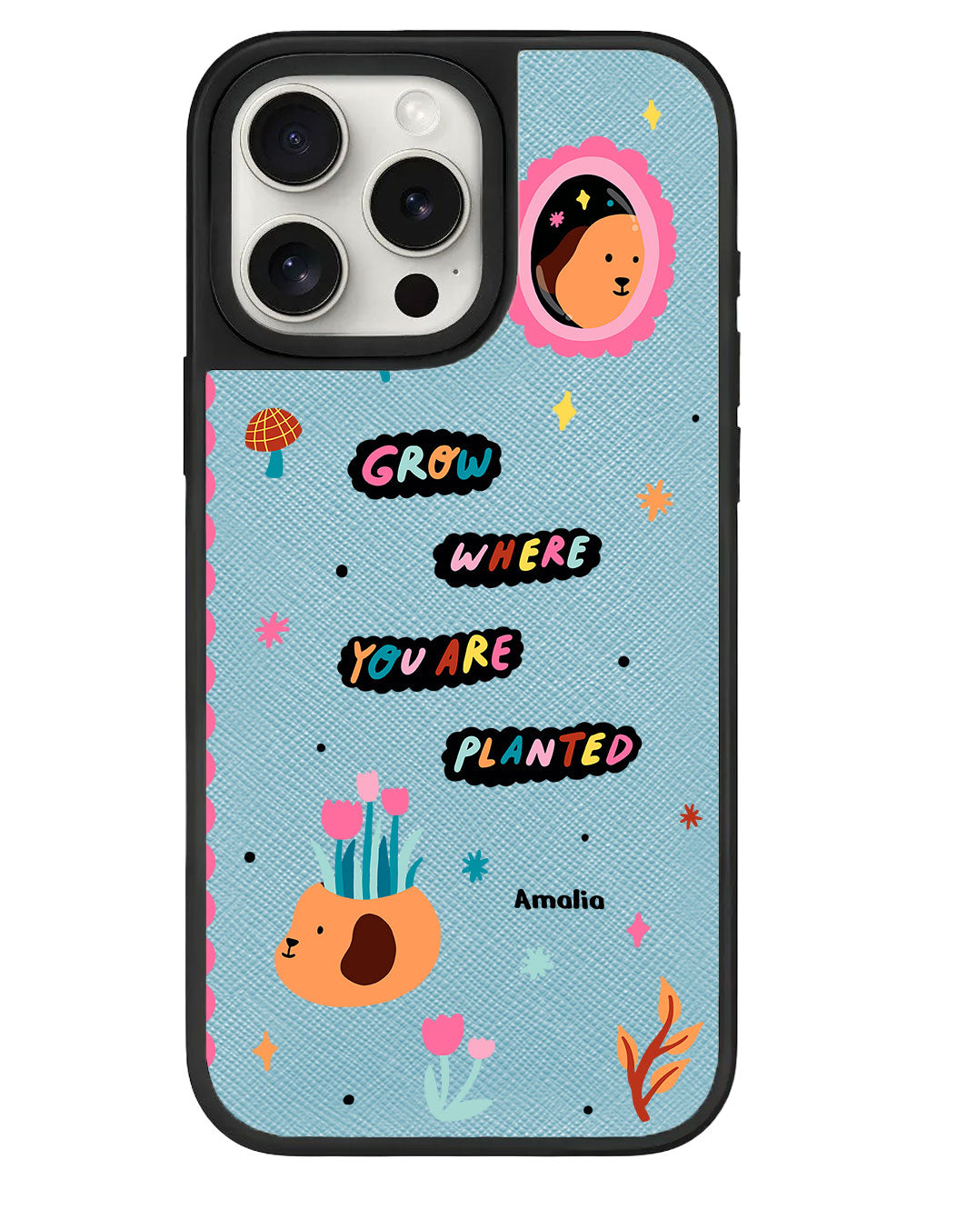 iPhone Leather Grip - Grow Where You Are Planted