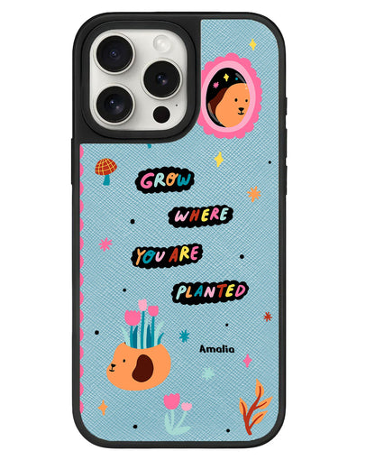 iPhone Leather Grip - Grow Where You Are Planted
