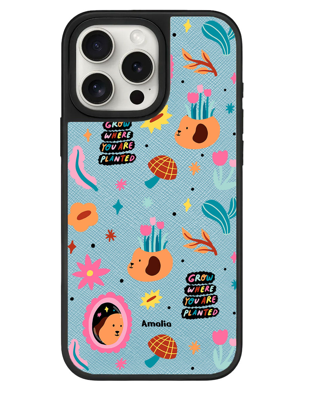 iPhone Leather Grip - Grow and Bloom