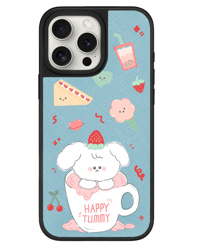 iPhone Leather Grip - Happy Tummy