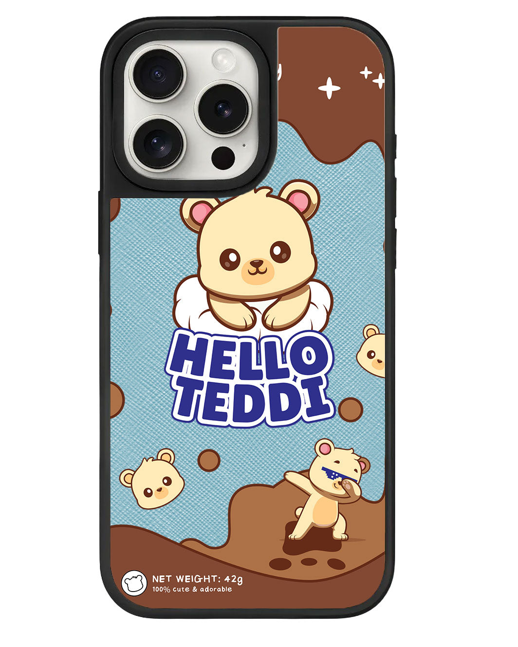iPhone Leather Grip - Hello Teddy 1.0