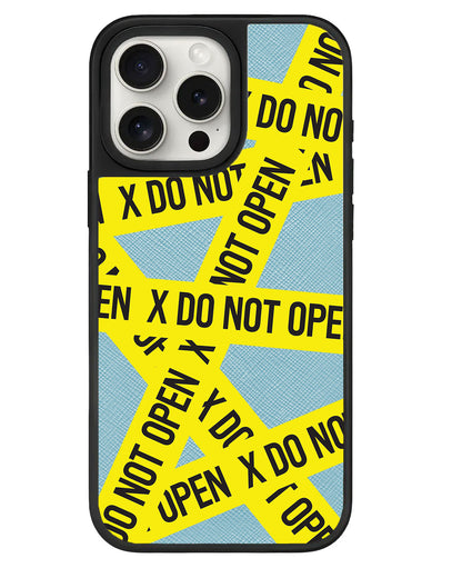 iPhone Leather Grip - Do Not Open 2.0