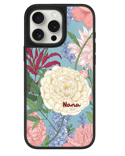 iPhone Leather Grip - July Delphinium