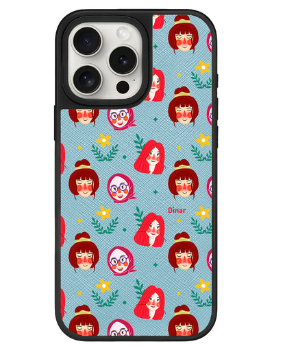 iPhone Leather Grip - Lovely Faces