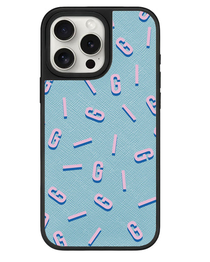 iPhone Leather Grip - CUSTOM MONOGRAM 1.0 Cotton Candy