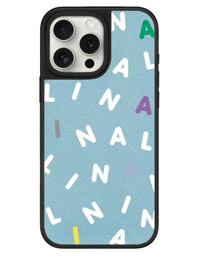 iPhone Leather Grip - CUSTOM MONOGRAM 2.0 White