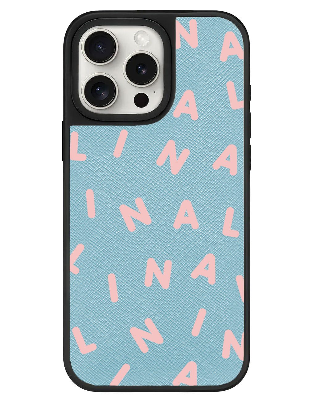 iPhone Leather Grip - CUSTOM MONOGRAM 2.0 Rosewater