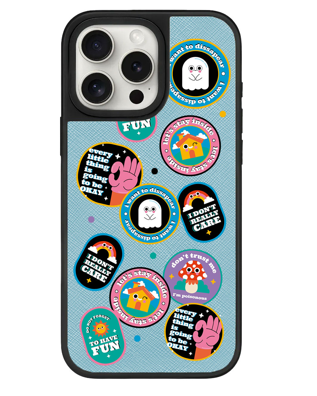 iPhone Leather Grip Case - Monster Sticker Pack