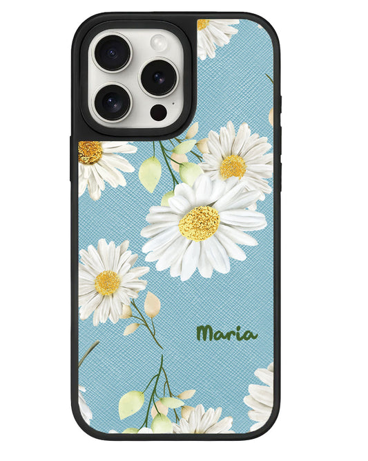 iPhone Leather Grip Case - October Chrysanthemum