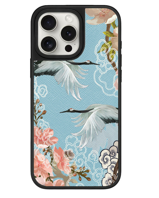 iPhone Leather Grip Case - Oil Painting Bird