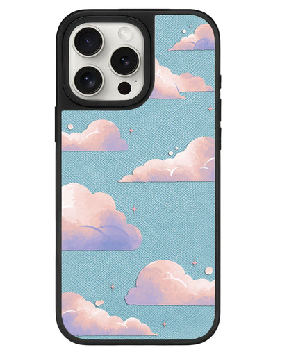 iPhone Leather Grip - Pastel Clouds