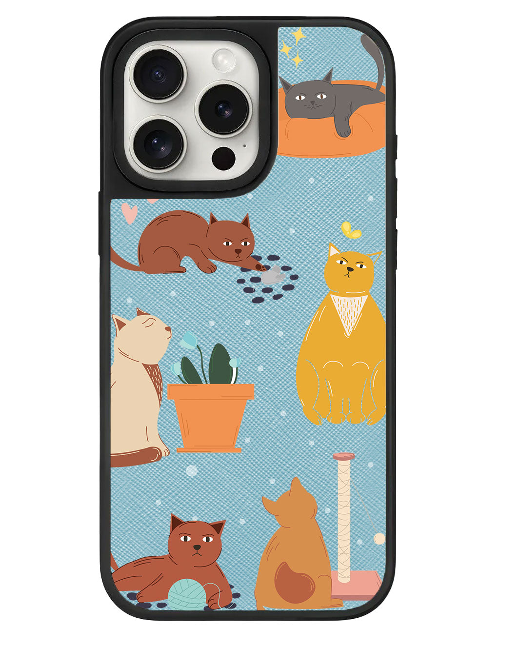 iPhone Leather Grip Case - Playful Cat 1.0