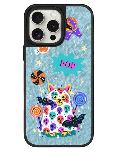 iPhone Leather Grip - Puppy Monster