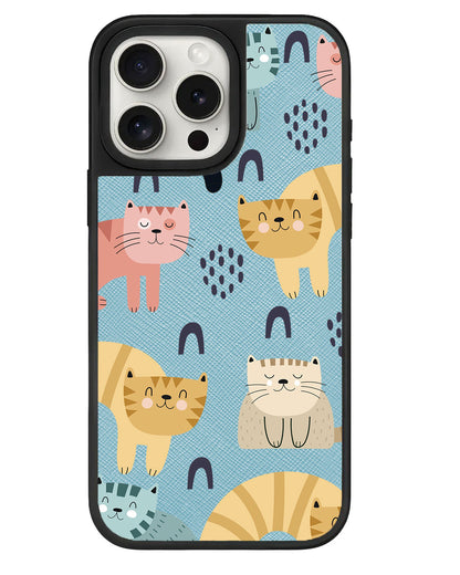 iPhone Leather Grip - Rainbow Meow 1.0