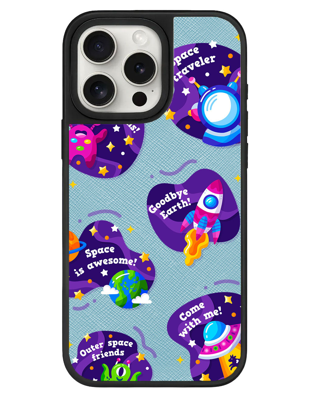 iPhone Leather Grip - Space Traveller