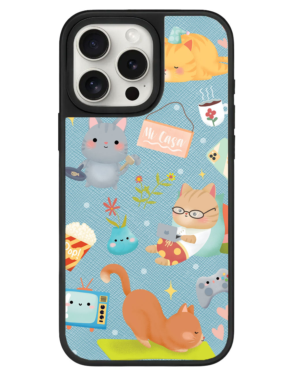 iPhone Leather Grip - Stay Home