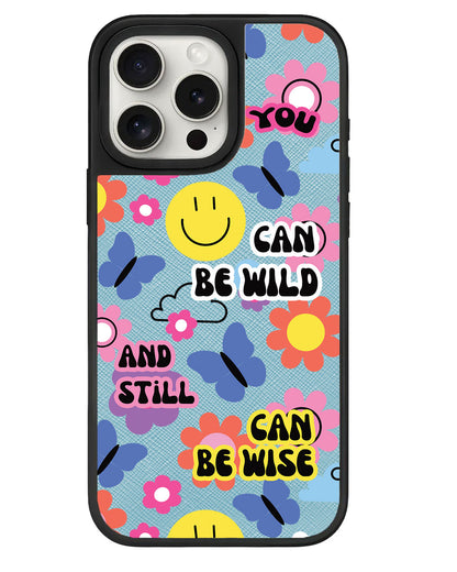 iPhone Leather Grip - You Can Be Wild & Free