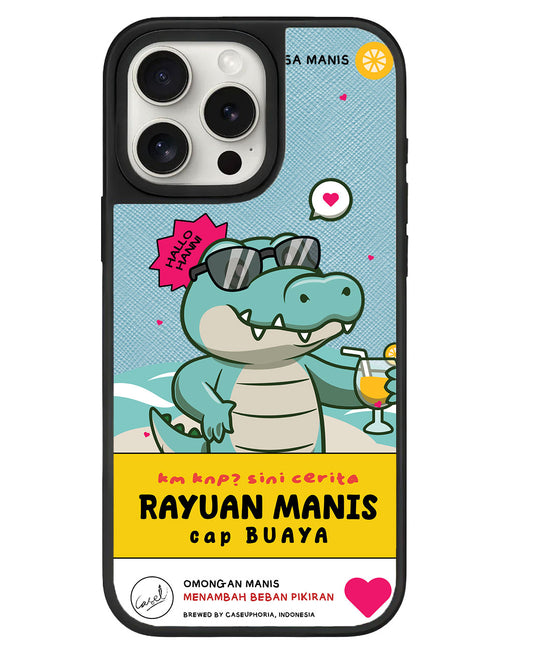 iPhone Leather Grip - Cap Buaya