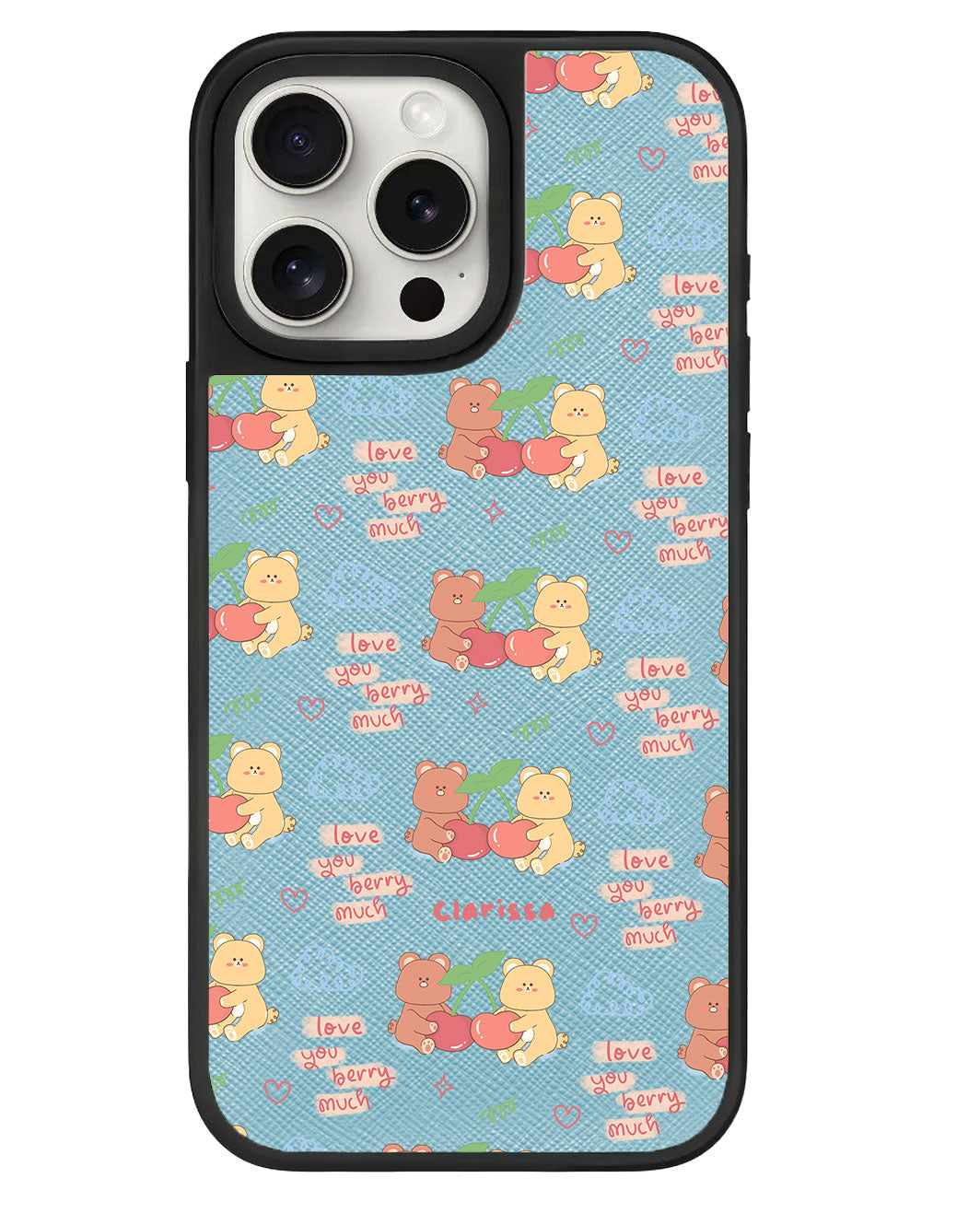 iPhone Leather Grip - Cherry Bear