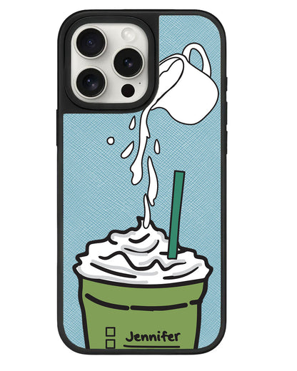 iPhone Leather Grip - Greentea Matcha Frappe