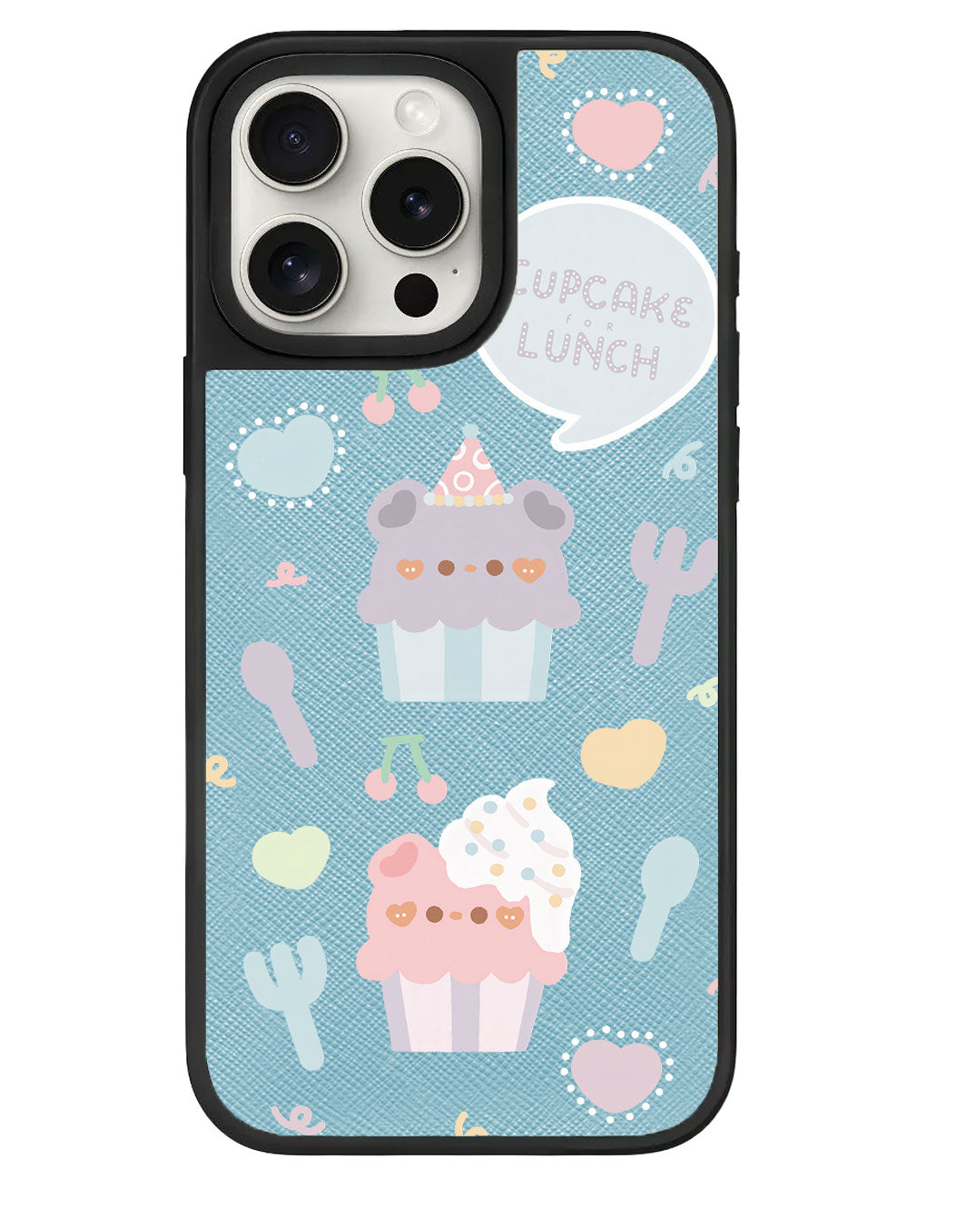 iPhone Leather Grip Case - Cupcake