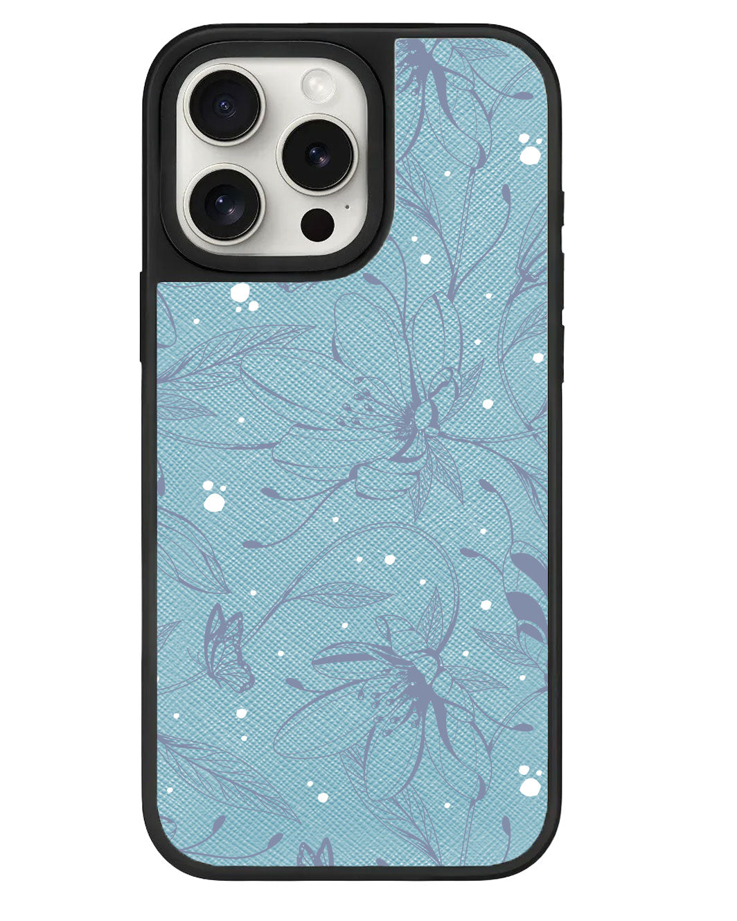 iPhone Leather Grip - Sketchy Flower & Butterfly 2.0
