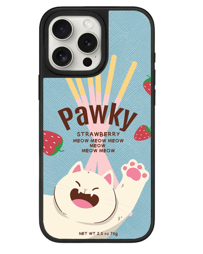 iPhone Leather Grip - Pawky Cat