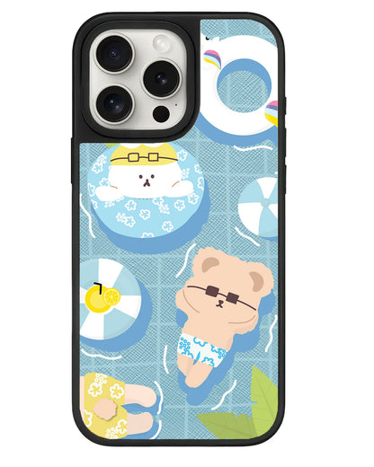 iPhone Leather Grip - Pool Party Blue