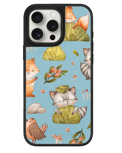 iPhone Leather Grip - Racoon & Friends