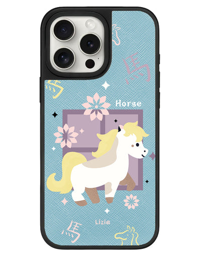 iPhone Leather Grip - Horse (Shio / Chinese Zodiac)
