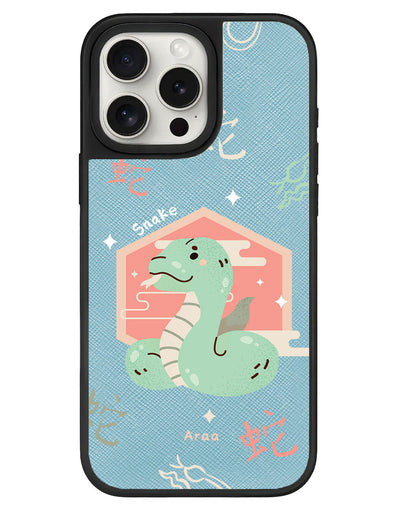 iPhone Leather Grip - Snake (Shio / Chinese Zodiac)