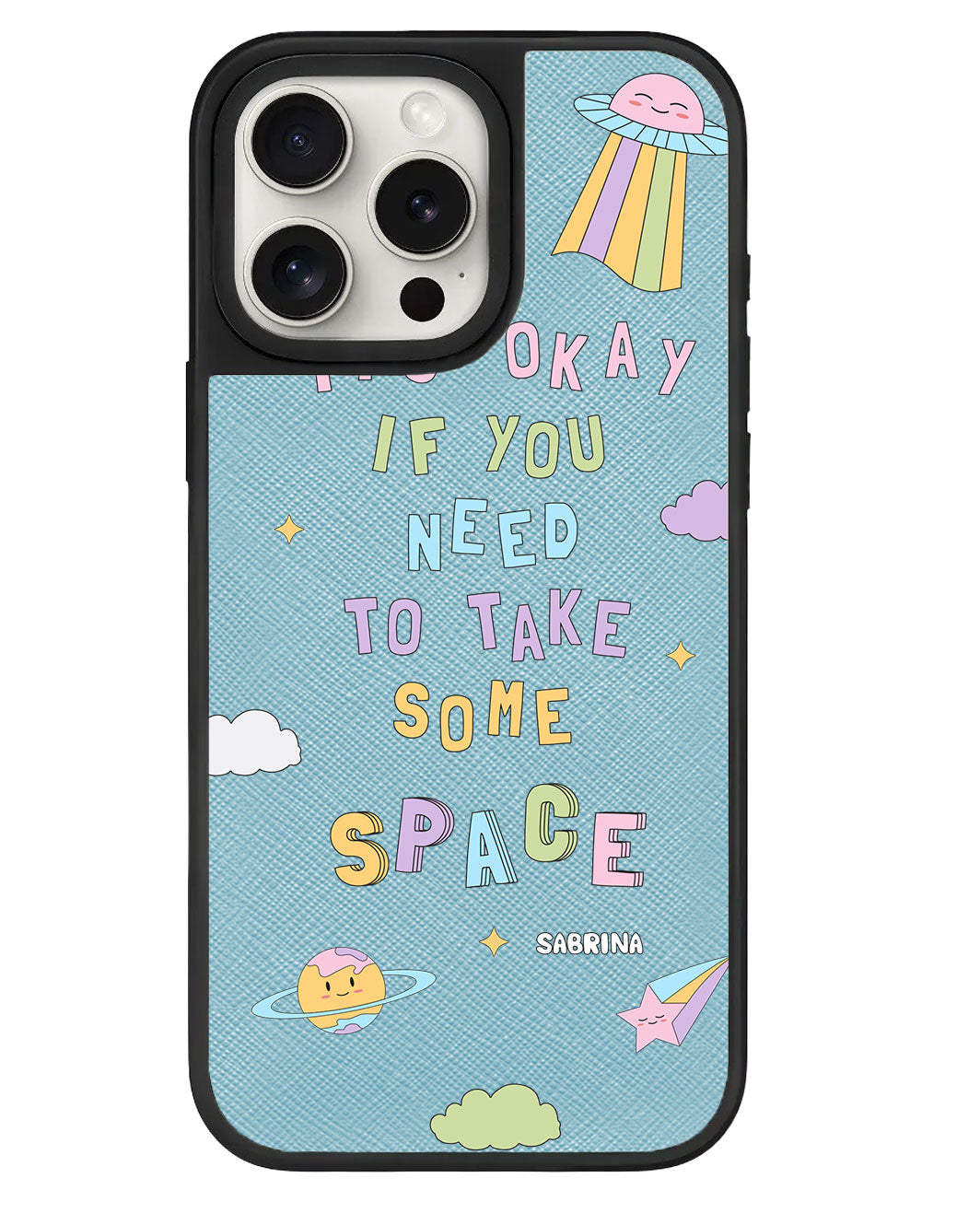 iPhone Leather Grip Case - Space