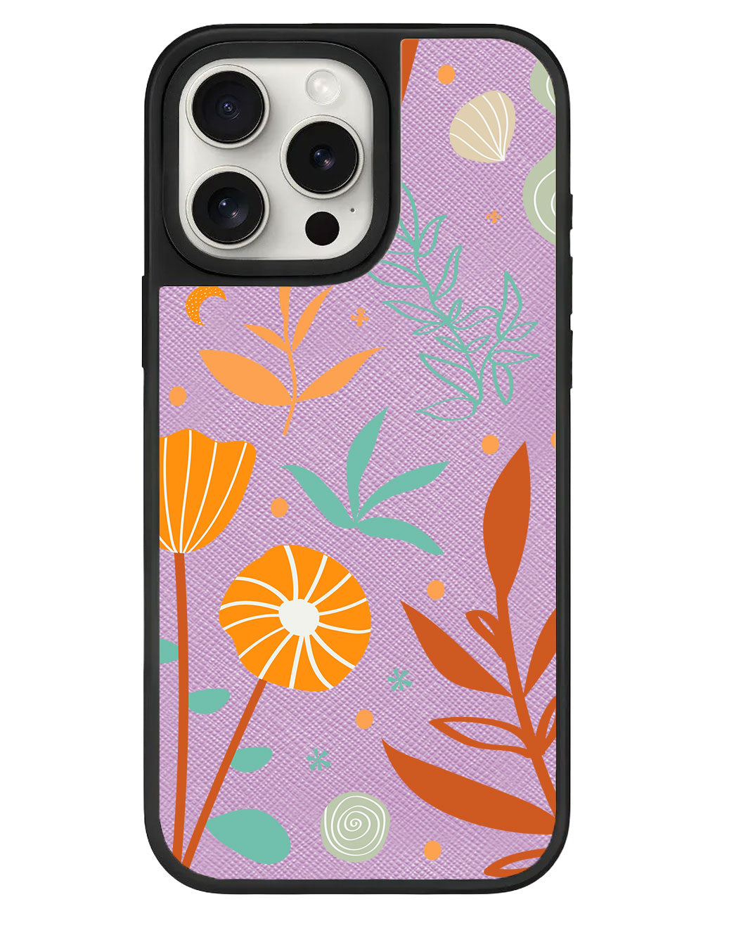 iPhone Leather Grip Case - Autumn Botanical